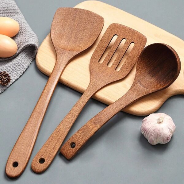 Wooden Turner Spatula Rice Spoon - Image 3