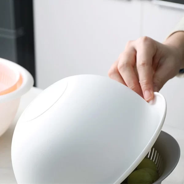 Double Drain Basket Bowl Fruit Vegetables - Image 3