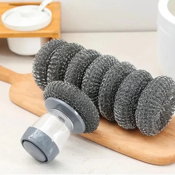 Kitchen Soap Dispensing Palm Brush - Image 2
