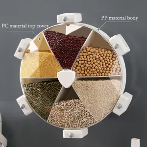Lattice wall-mounted grain storage box