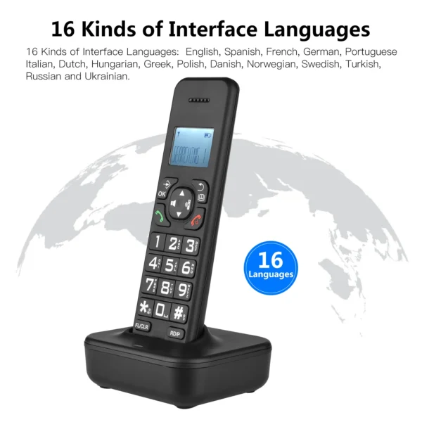 Cordless Phone Screen Display Rechargeable - Image 4
