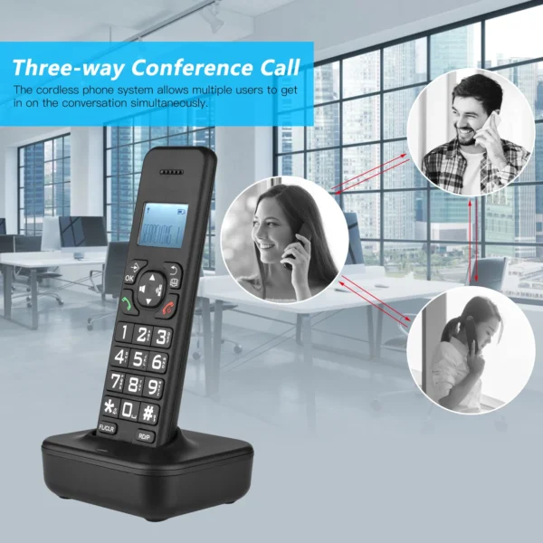 Cordless Phone Screen Display Rechargeable - Image 6