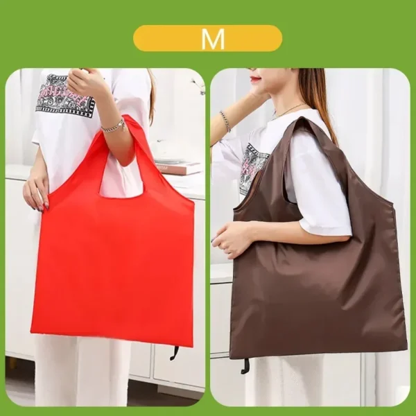 Reusable Foldable Shopping Bag Travel Grocery Bag Eco-Friendly One Shoulder Handbag For Travel Cartoon Cactus Printing Tote Bag - Image 3
