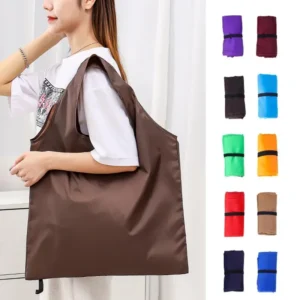 Reusable Foldable Shopping Bag Travel Grocery Bag Eco-Friendly One Shoulder Handbag For Travel Cartoon Cactus Printing Tote Bag
