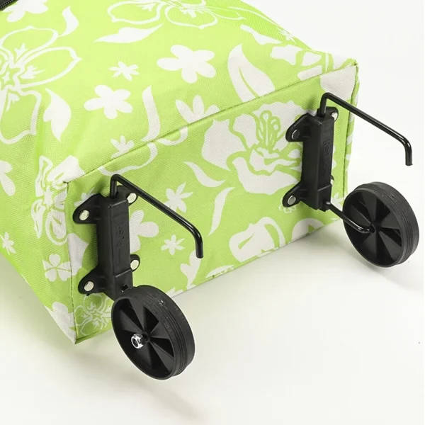 Small Pull Folding Portable Shopping Cart with Wheels Collapsible Trolley Hand Basket Package Vegetables Food Grocery Organizer - Image 6