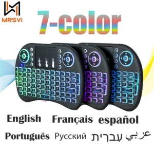 i8 Arabic French Spanish Russian Backlit Mini Wireless Keyboard