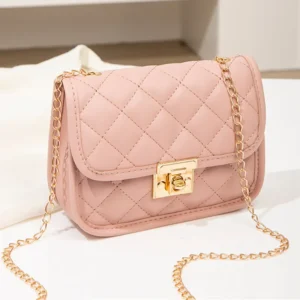 Female Shoulder Bag Rhombus Embroidered