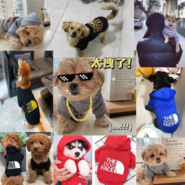 Pet Dog Clothes Dogs Hoodies Fleece Warm - Image 3