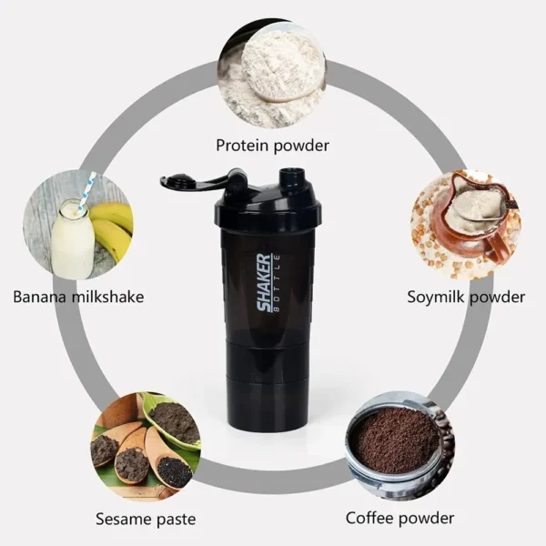 3 Layers Shaker Protein Bottle - Image 3