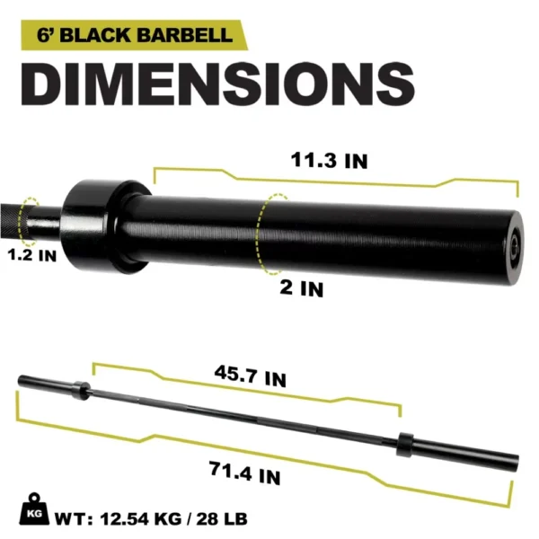 6 ft Barbell Bar - Image 6