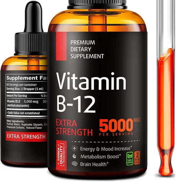 60ML Vitamin B12 Drop Supplement Organic