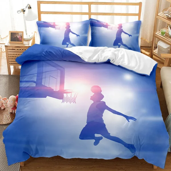 Basketball Soft Microfiber Quilt Cover with Zipper Closure - Image 6