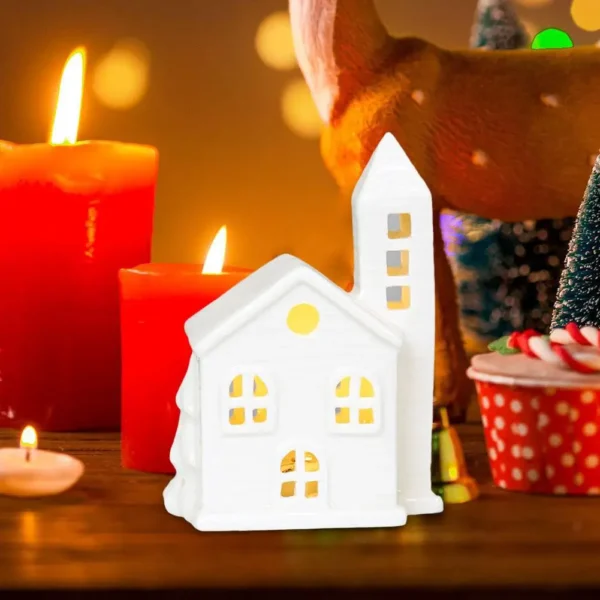 Ceramic Christmas Village  For Home Table Durable - Image 2