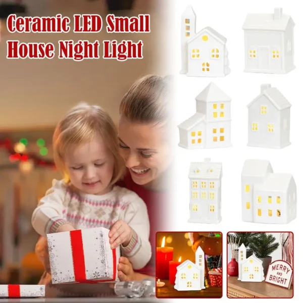 Ceramic Christmas Village  For Home Table Durable - Image 5