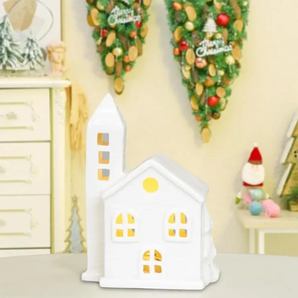 Ceramic Christmas Village  For Home Table Durable