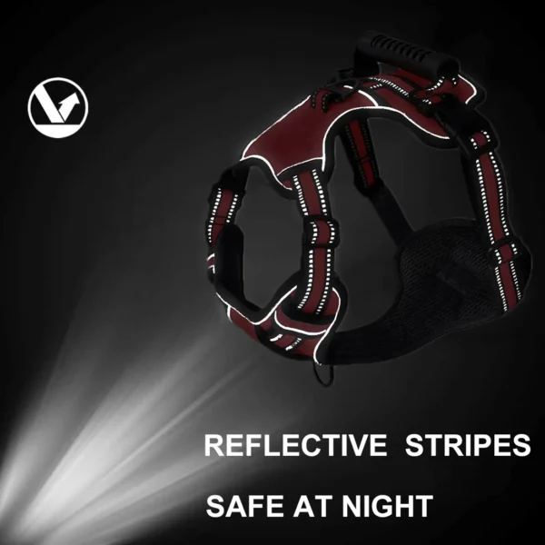 Breathable Reflective Dog Harness Vest with Handle - Image 3
