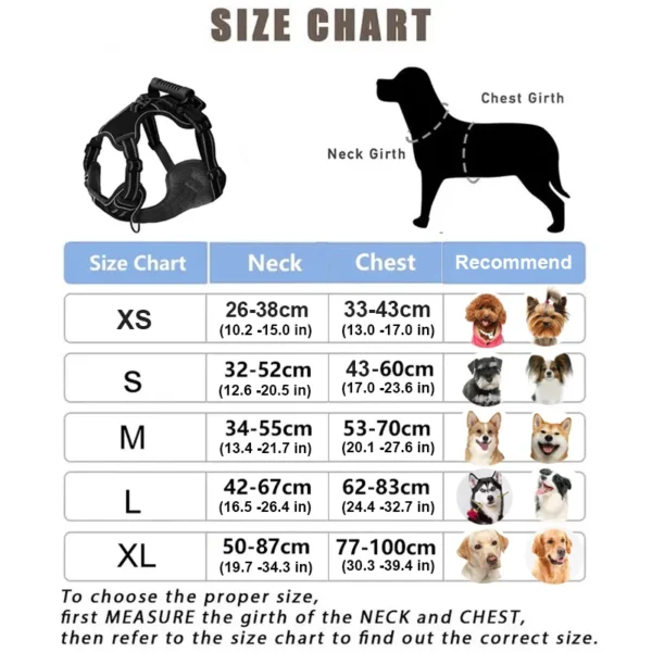 Breathable Reflective Dog Harness Vest with Handle - Image 6