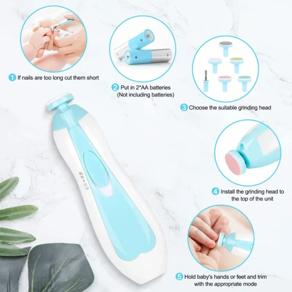 Multifunctional Electric Baby Nail Trimmer - Image 2