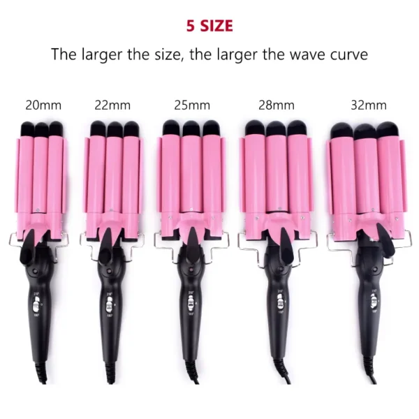Ceramic Triple Barrel Hair Curler - Image 2
