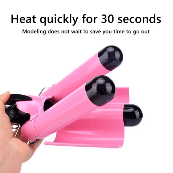 Ceramic Triple Barrel Hair Curler - Image 4