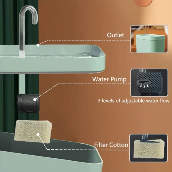 Ultra-Quiet Cat Water Fountain Filter - Image 3