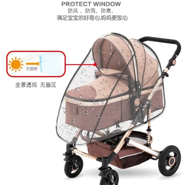 Universal Stroller Rain Cover Baby Car - Image 3
