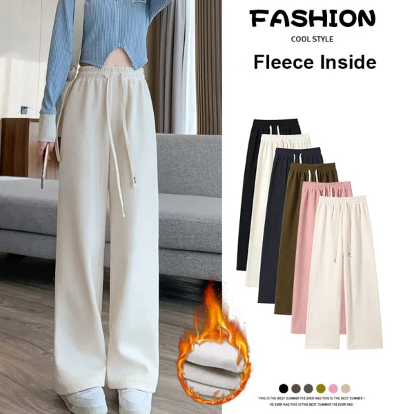 Long Pants Elastic Waist Stright Long - Image 2