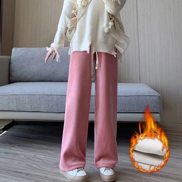 Long Pants Elastic Waist Stright Long - Image 4